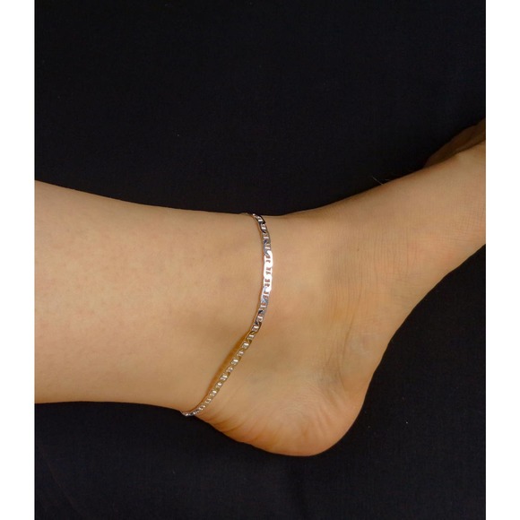 Ankle Bracelet For Women, 925 SOLID Sterling Silver Mariner Anklet, Foot Jewelry - Picture 2 of 5